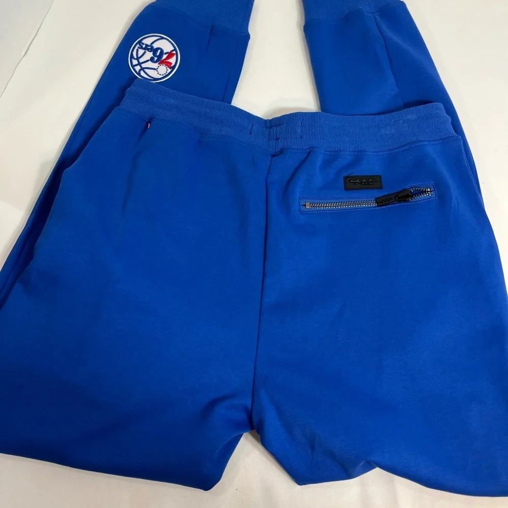 Men's Pro Standard Royal Philadelphia 76ers Chenille Team Jogger Pants! - Picture 13 of 14